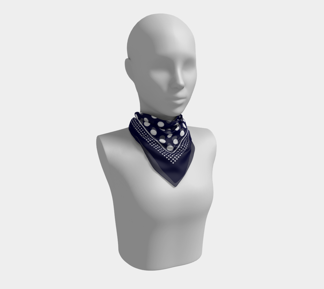 Dots. Deep Blue Scarf