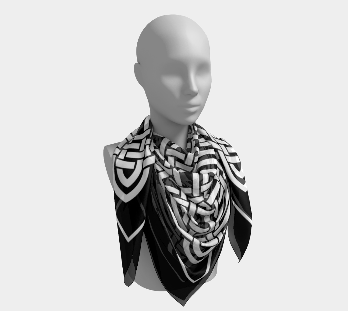 Black and white abstract. Scarf