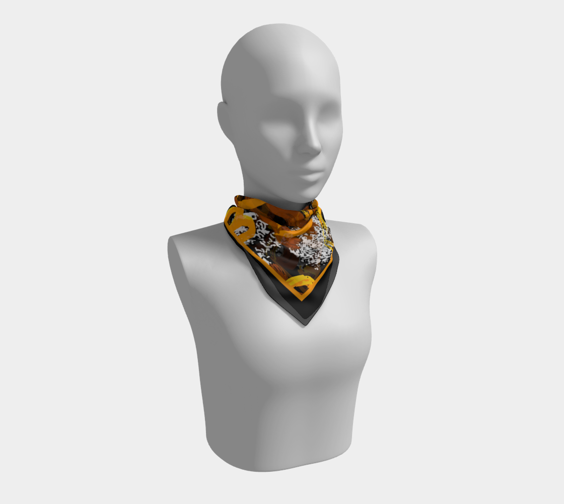 Golden hearts. Square Scarf