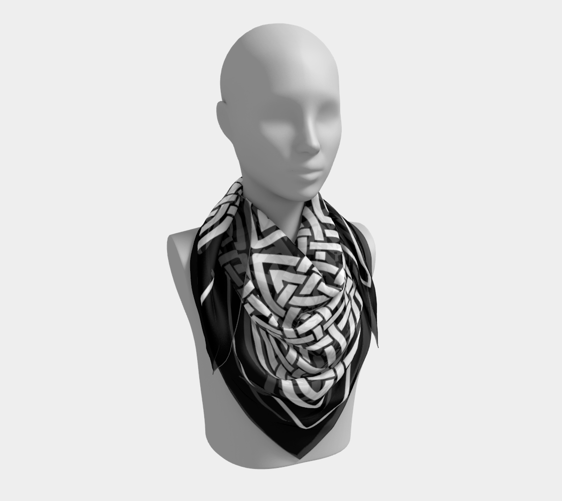 Black and white abstract. Scarf