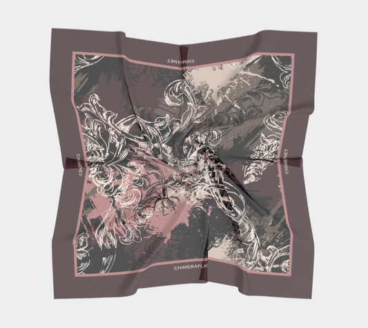 Abstract burgundy Scarf