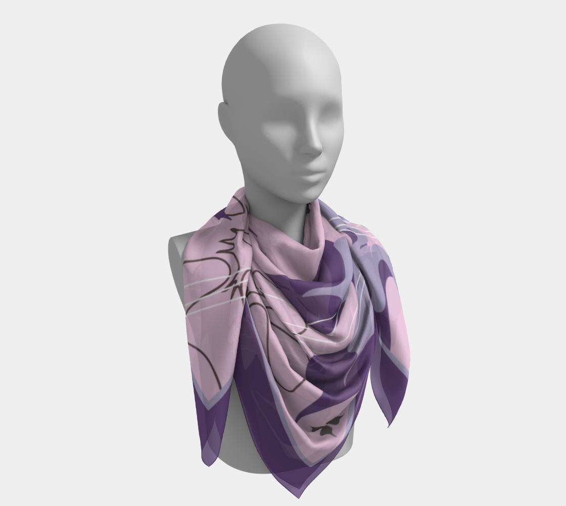 Violet flowers. Square Scarf