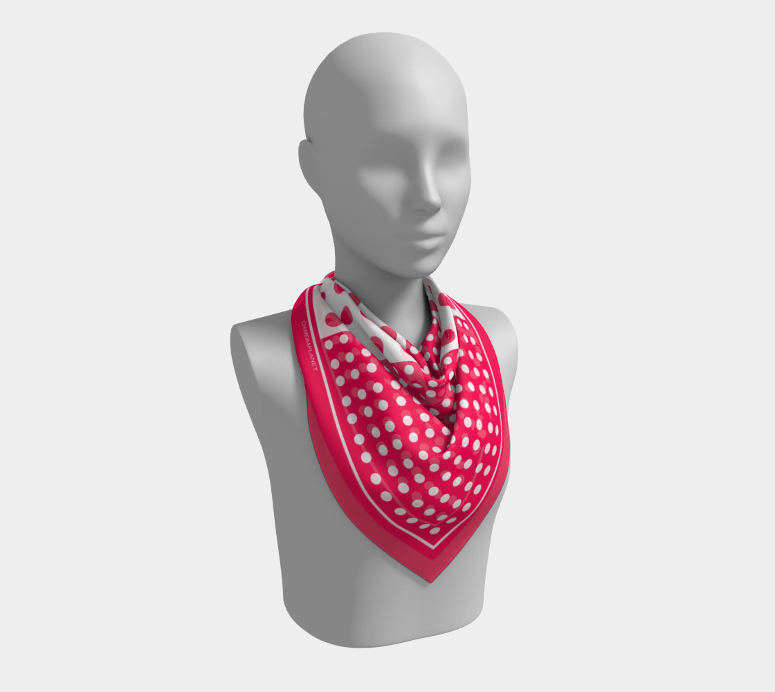 Dots. Pink Scarf