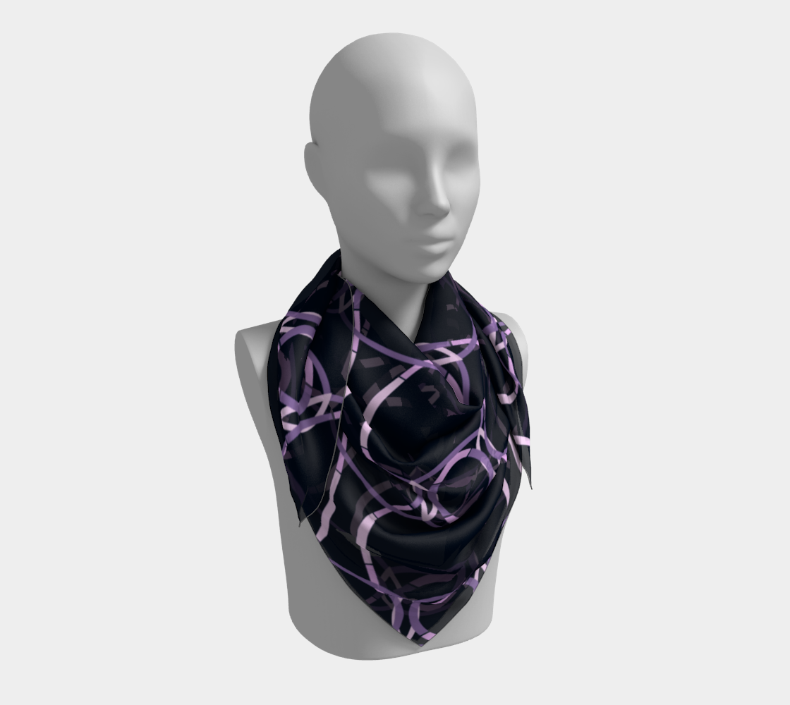 Colorful mosaic. Violet chains. Scarf