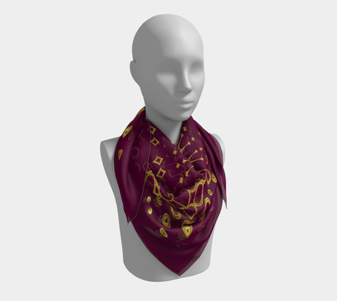 Abstract Bordo Scarf