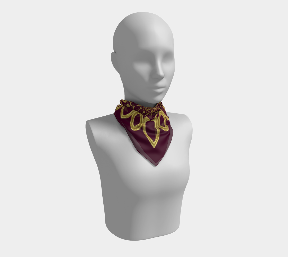 Abstract yellow pattern. Bordo Scarf