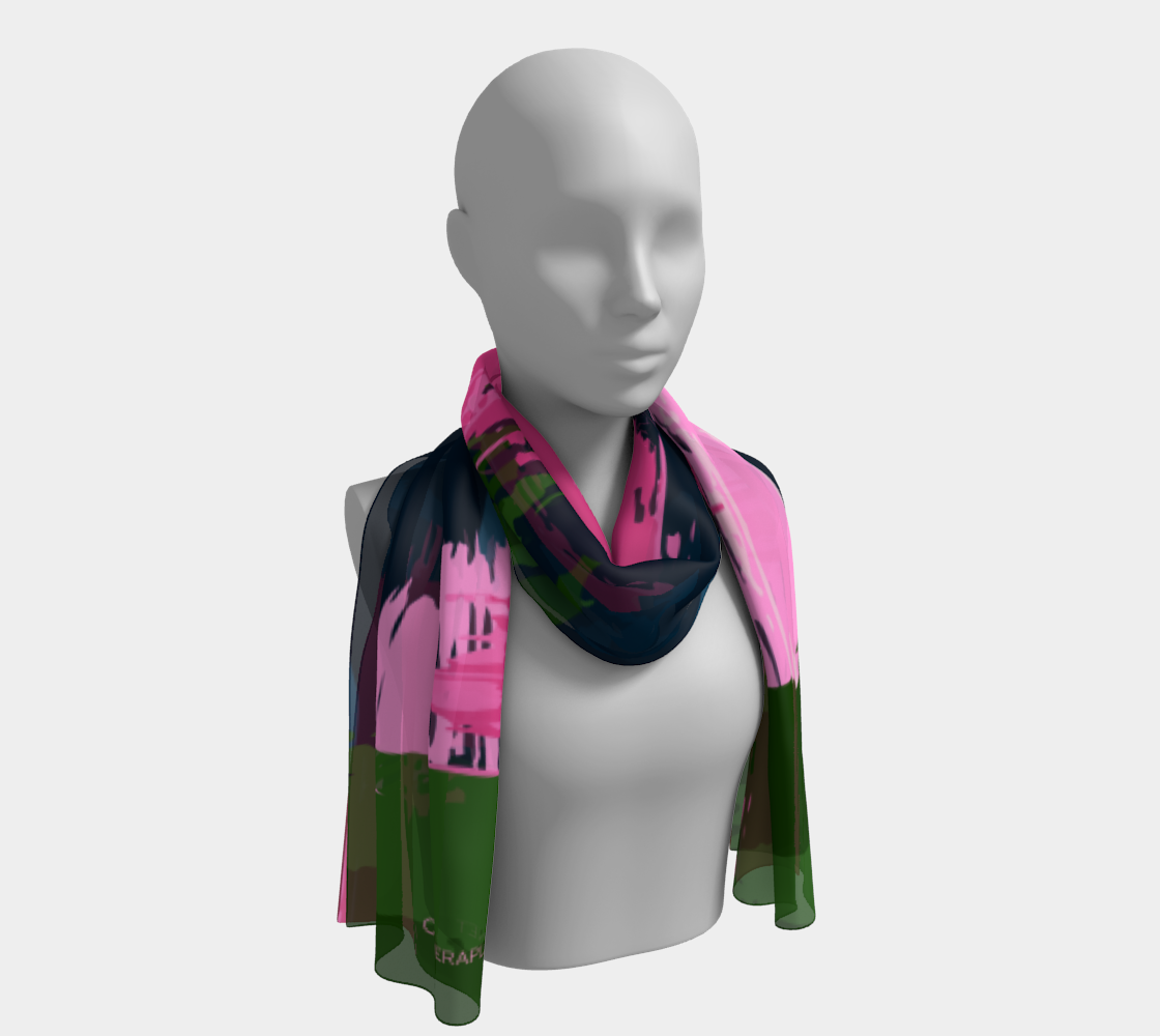 Pink abstraction. Long Scarf