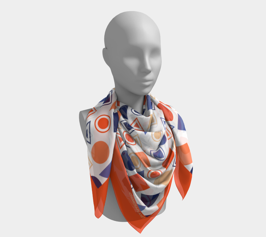 Colorful geometry. Square Scarf