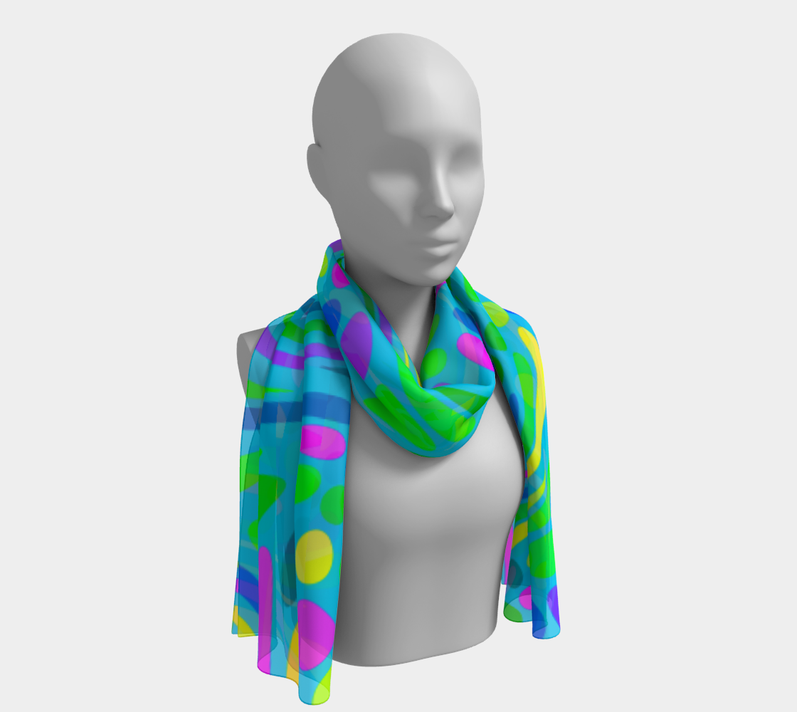 Happy summer. Turquoise Long Scarf - Exclusive design by Art Mania!