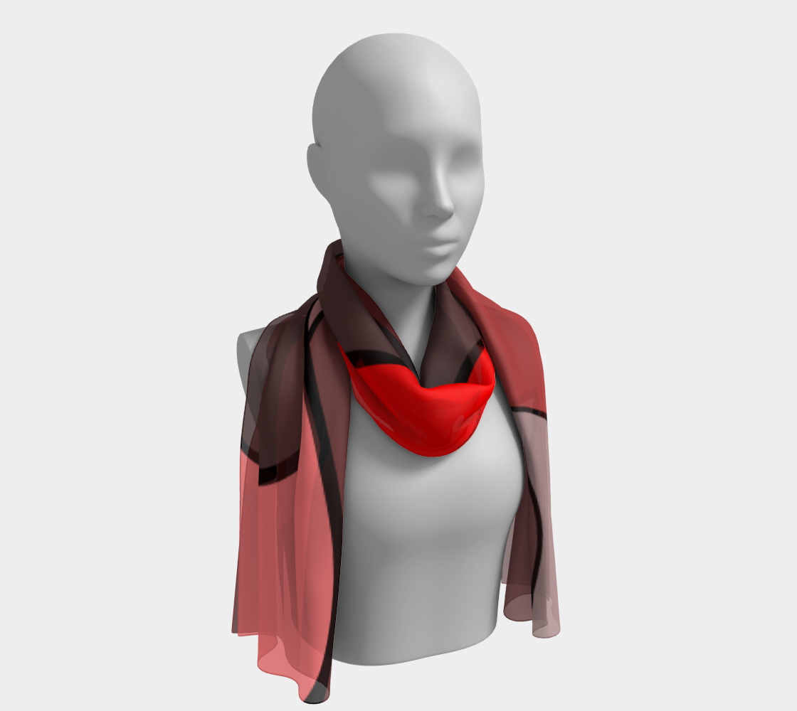 Shades of red. Long Scarf