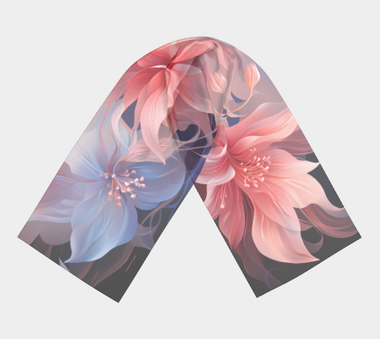 Exotic flowers. Long Scarf