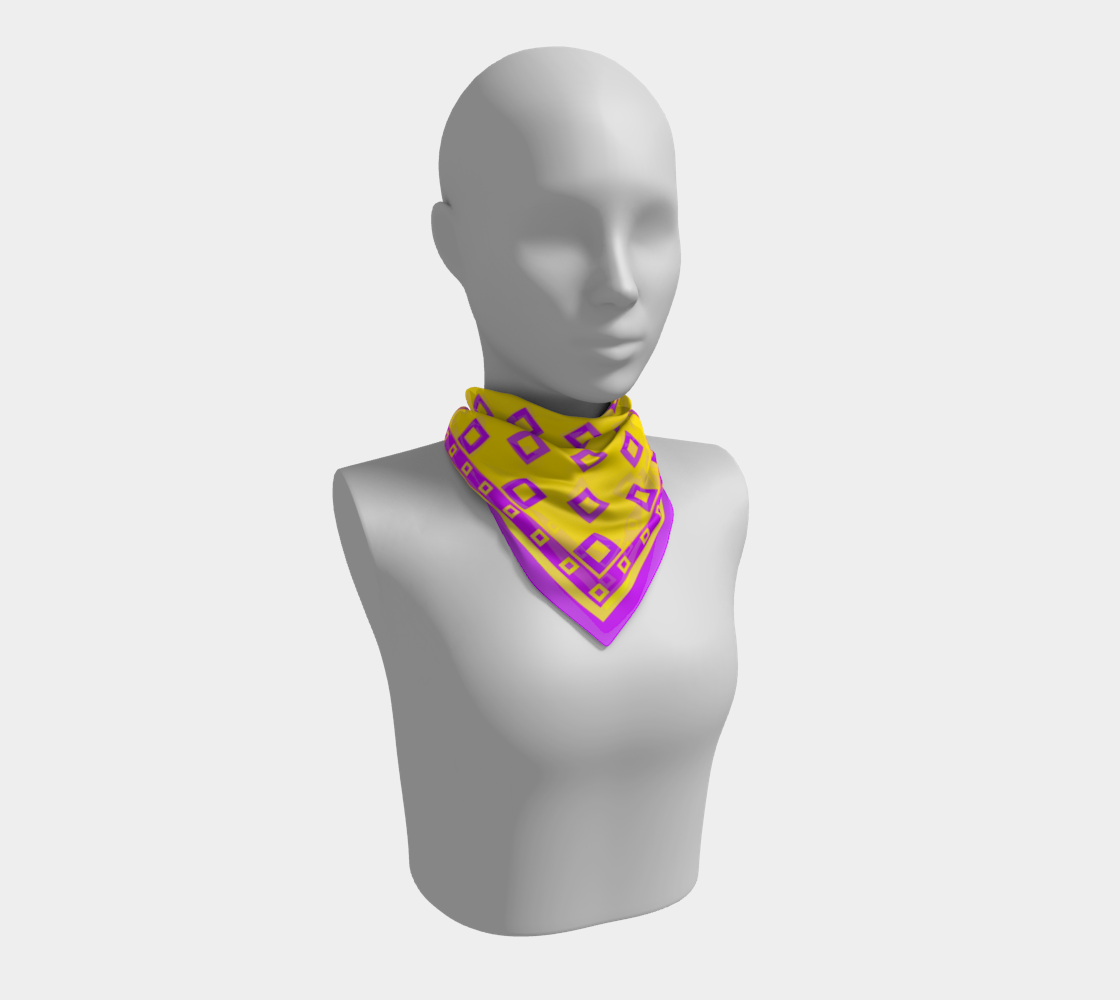 Square pattern. Yellow Scarf