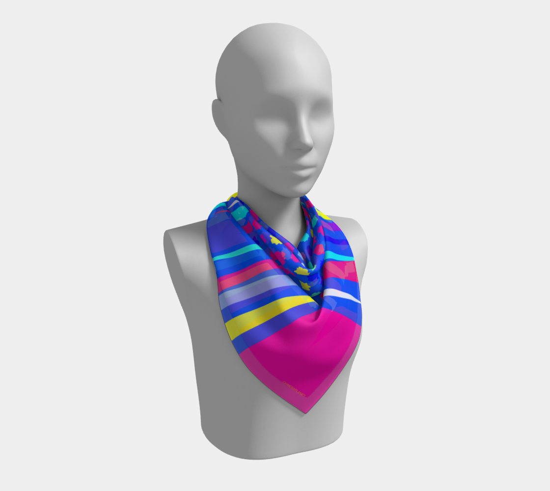 Funny colors. Pink/blue/yellow. Scarf