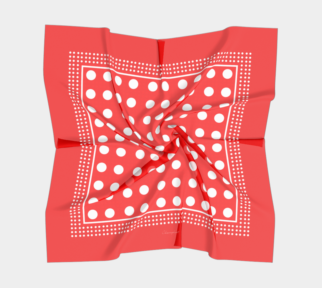 Dots. Red Scarf