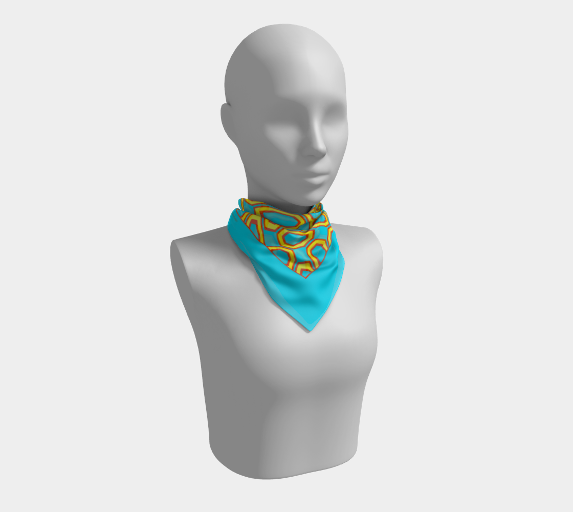 Colorful rings. Turquoise Scarf