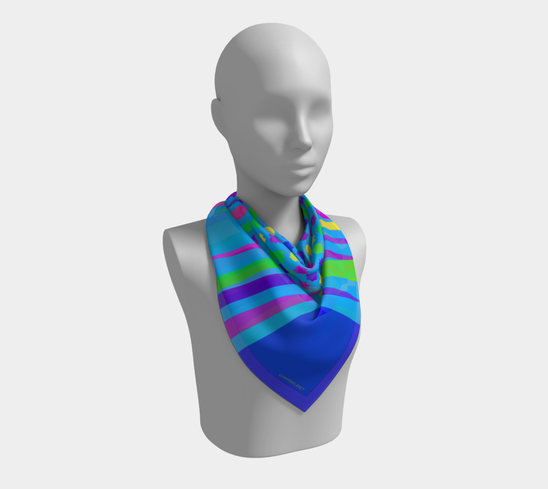 Funny colors. Blue/violet/green. Scarf