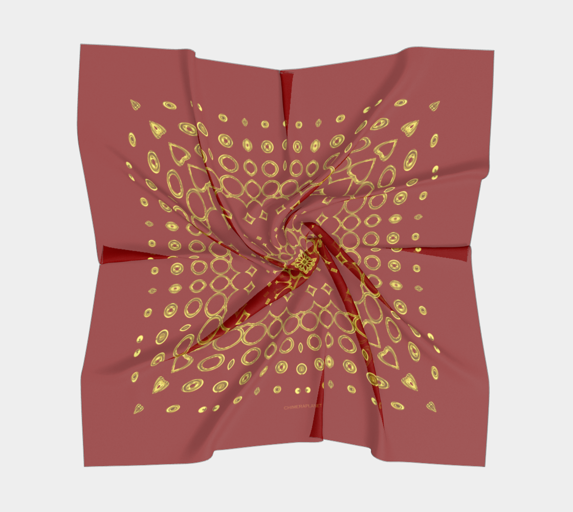 Red Abstract Scarf