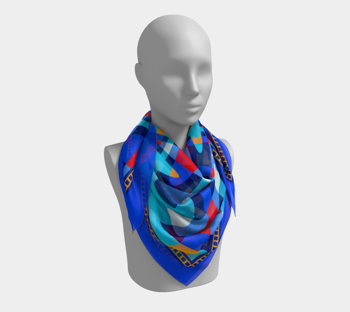 Tropical fest. Light Blue Scarf