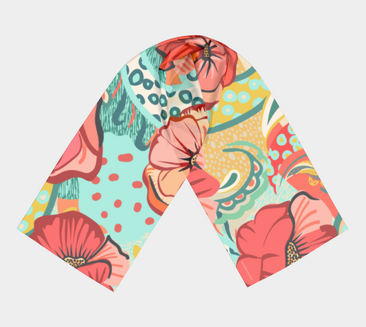 Flowers. Long Scarf