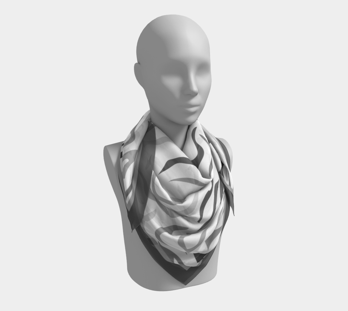 Animal pattern. Grey and white. Scarf