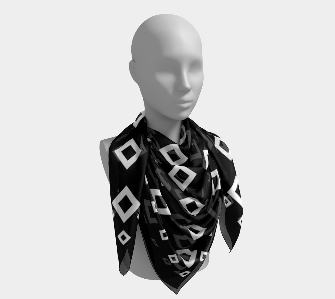 Squares. Black Scarf