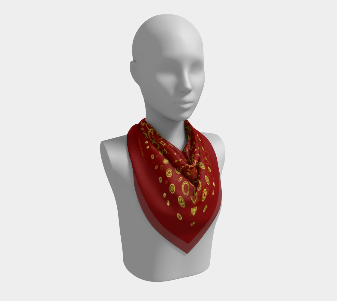 Red Abstract Scarf