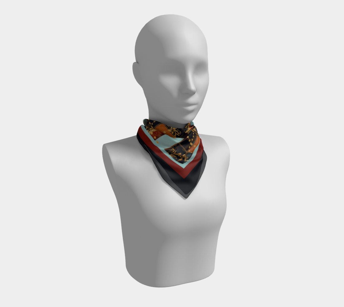 Autumn blues. Bordo with black. Scarf