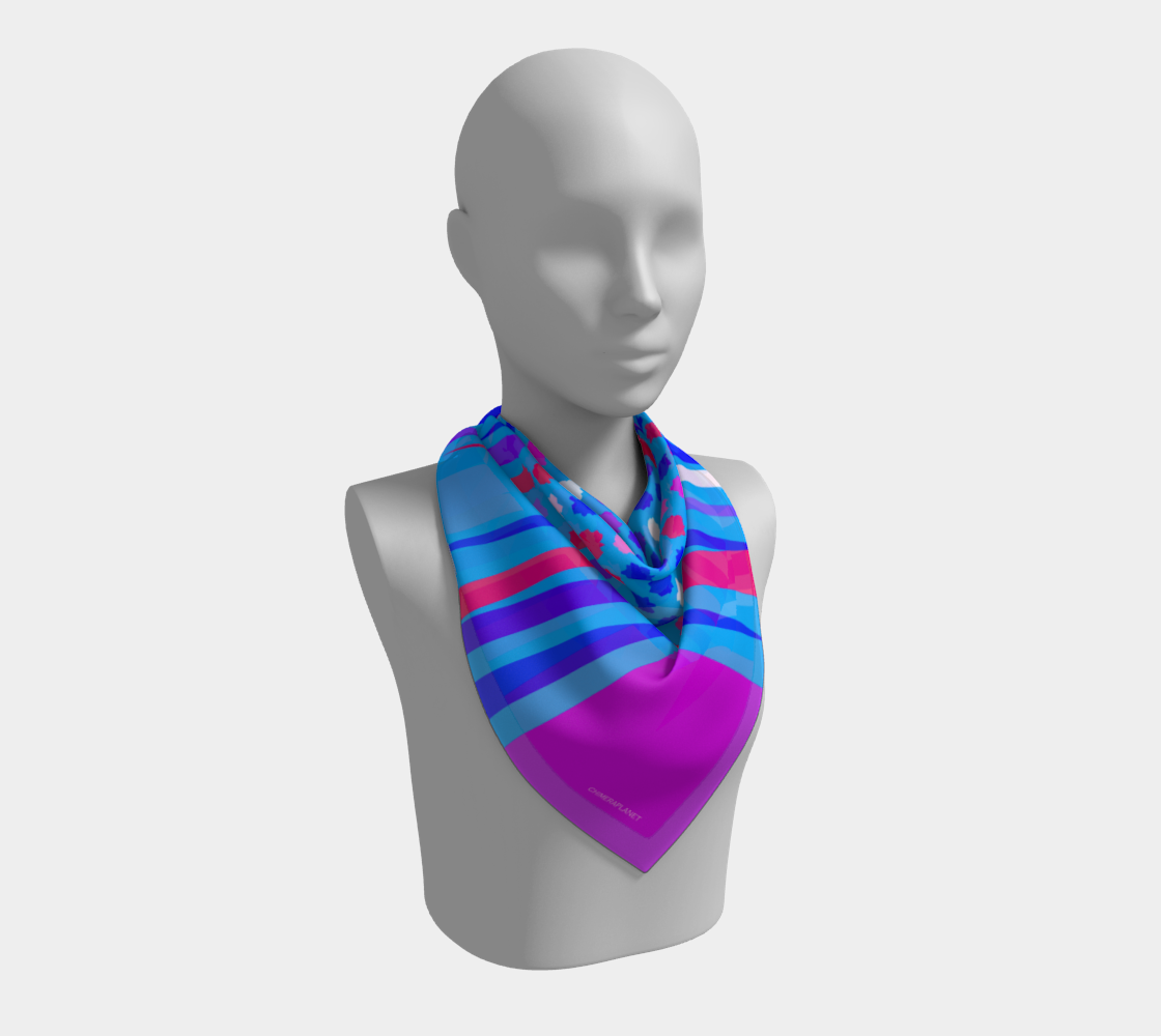 Funny colors. Blue/violet/pink. Scarf