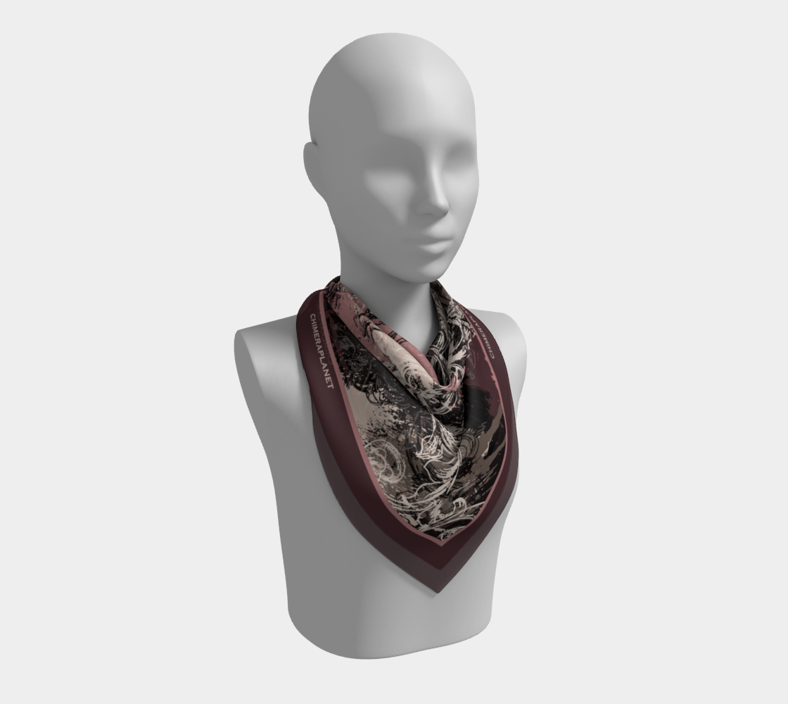 Abstract burgundy Scarf