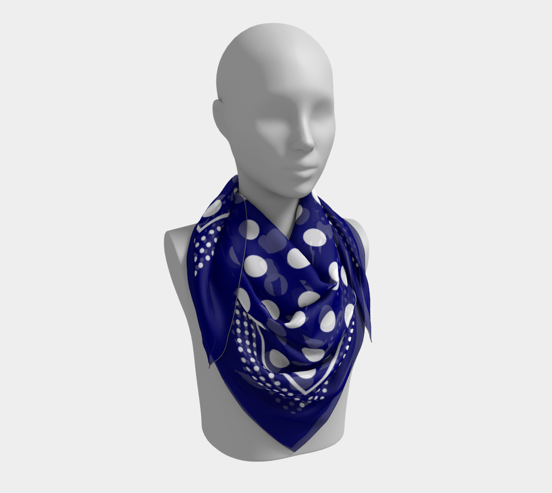 Circles. Blue Scarf