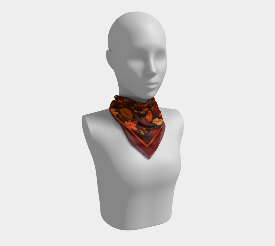 Autumn leaves. Brown Scarf