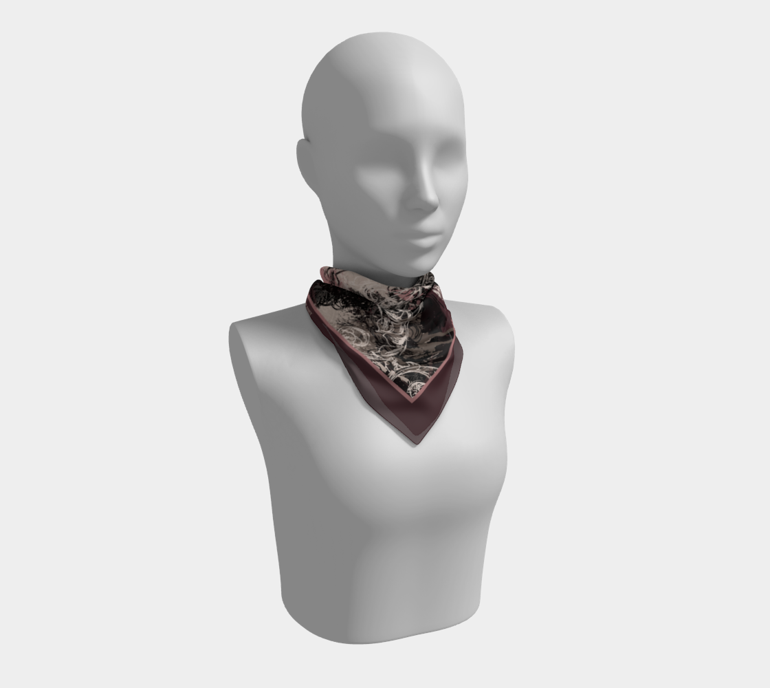 Abstract burgundy Scarf