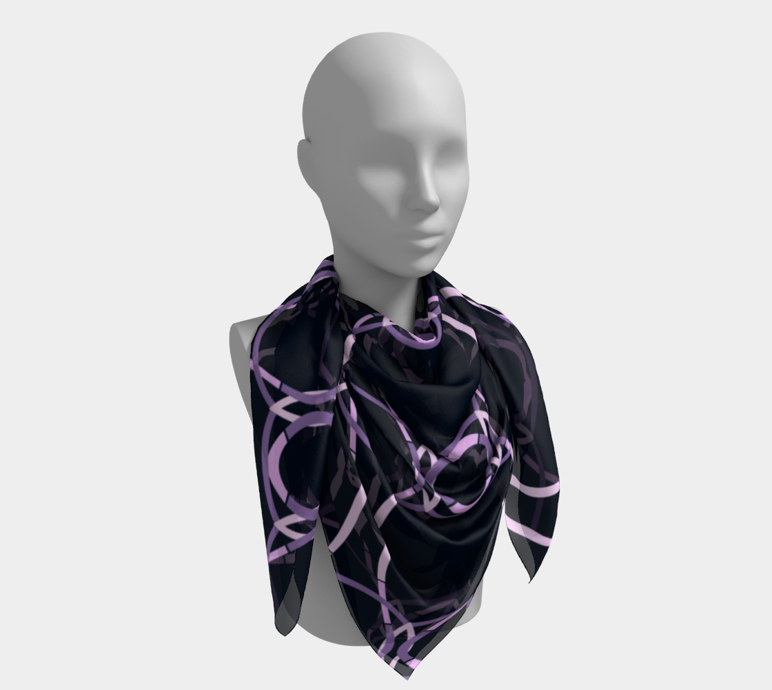 Colorful mosaic. Violet chains. Scarf