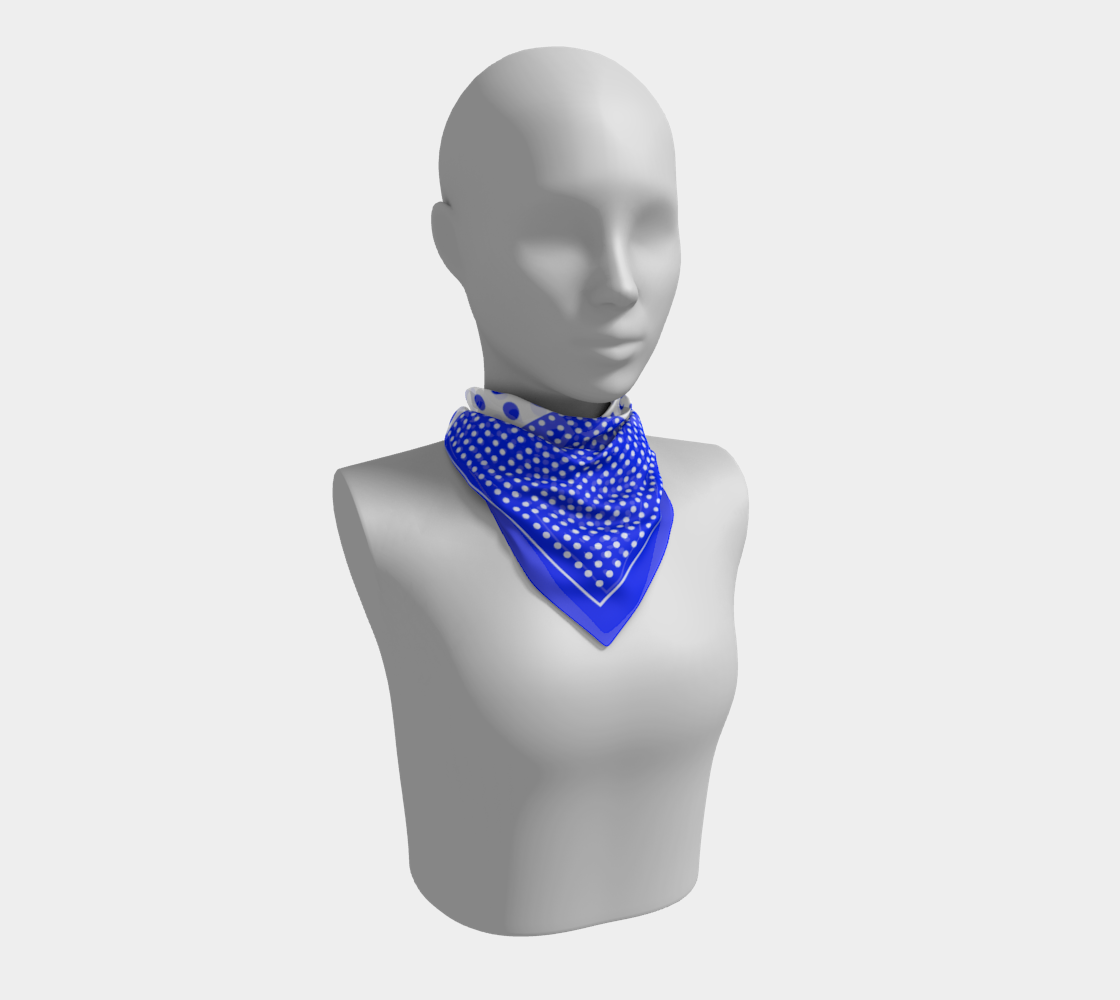 Dots. Blue Scarf