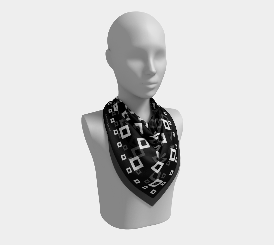 Squares. Black Scarf