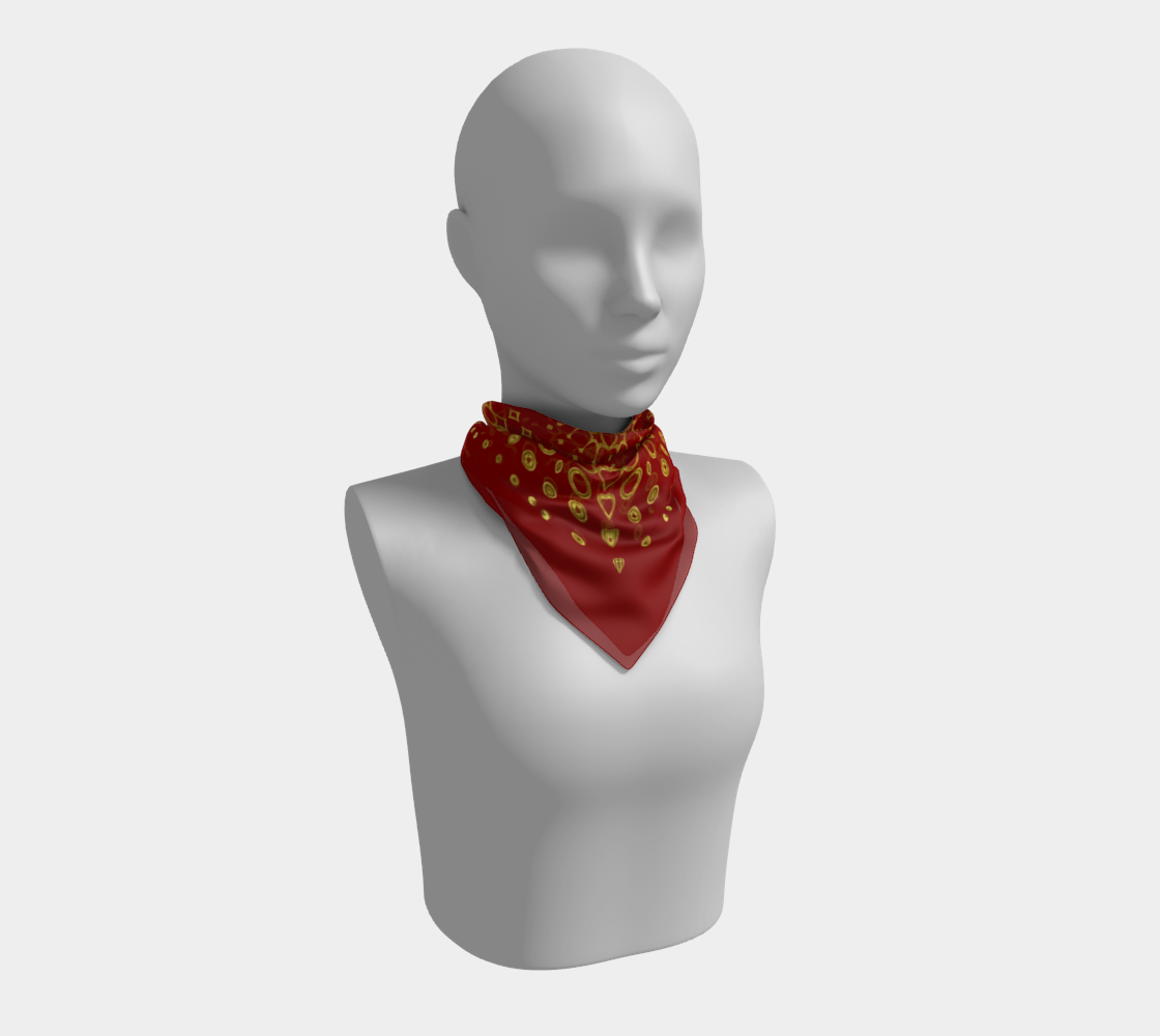 Red Abstract Scarf