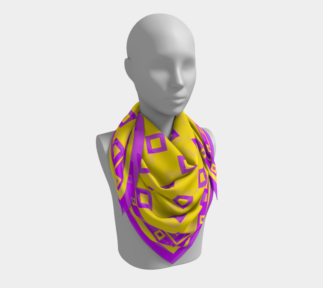 Square pattern. Yellow Scarf