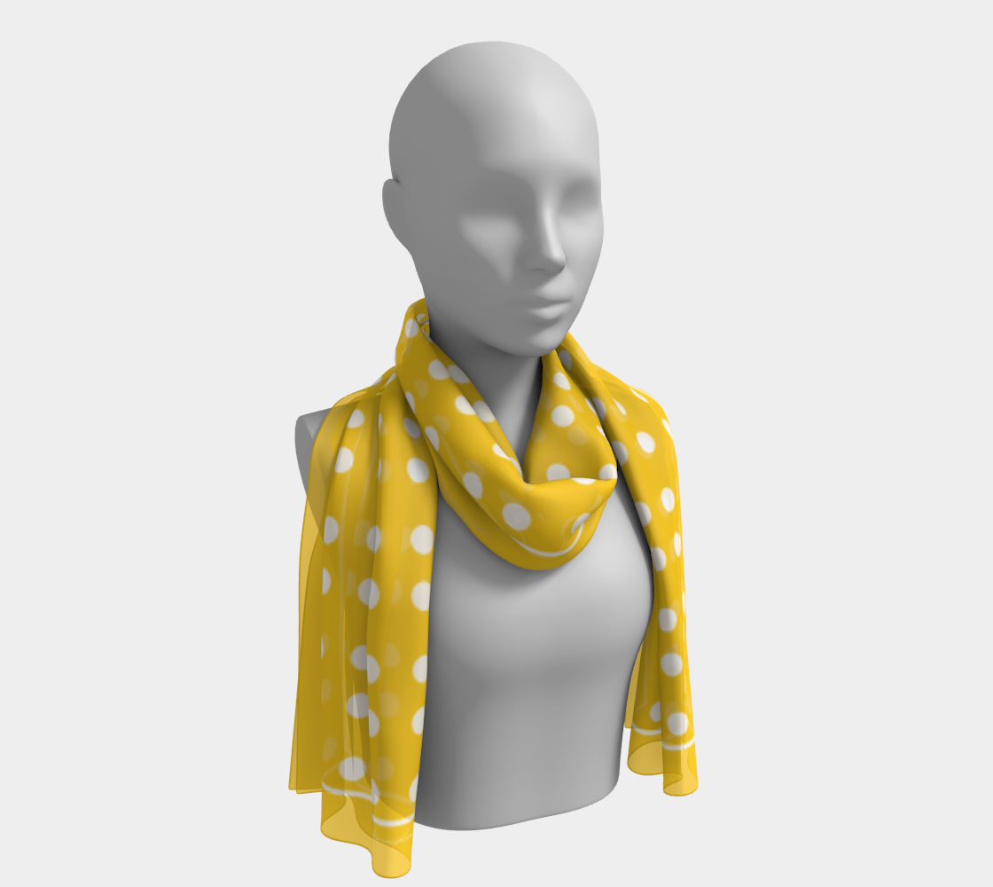 Circles. Yellow Long Scarf - Exclusive design by Art Mania!