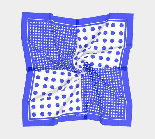 Dots. Blue Scarf