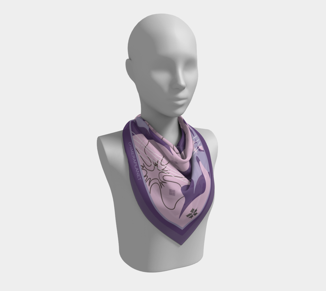 Violet flowers. Square Scarf