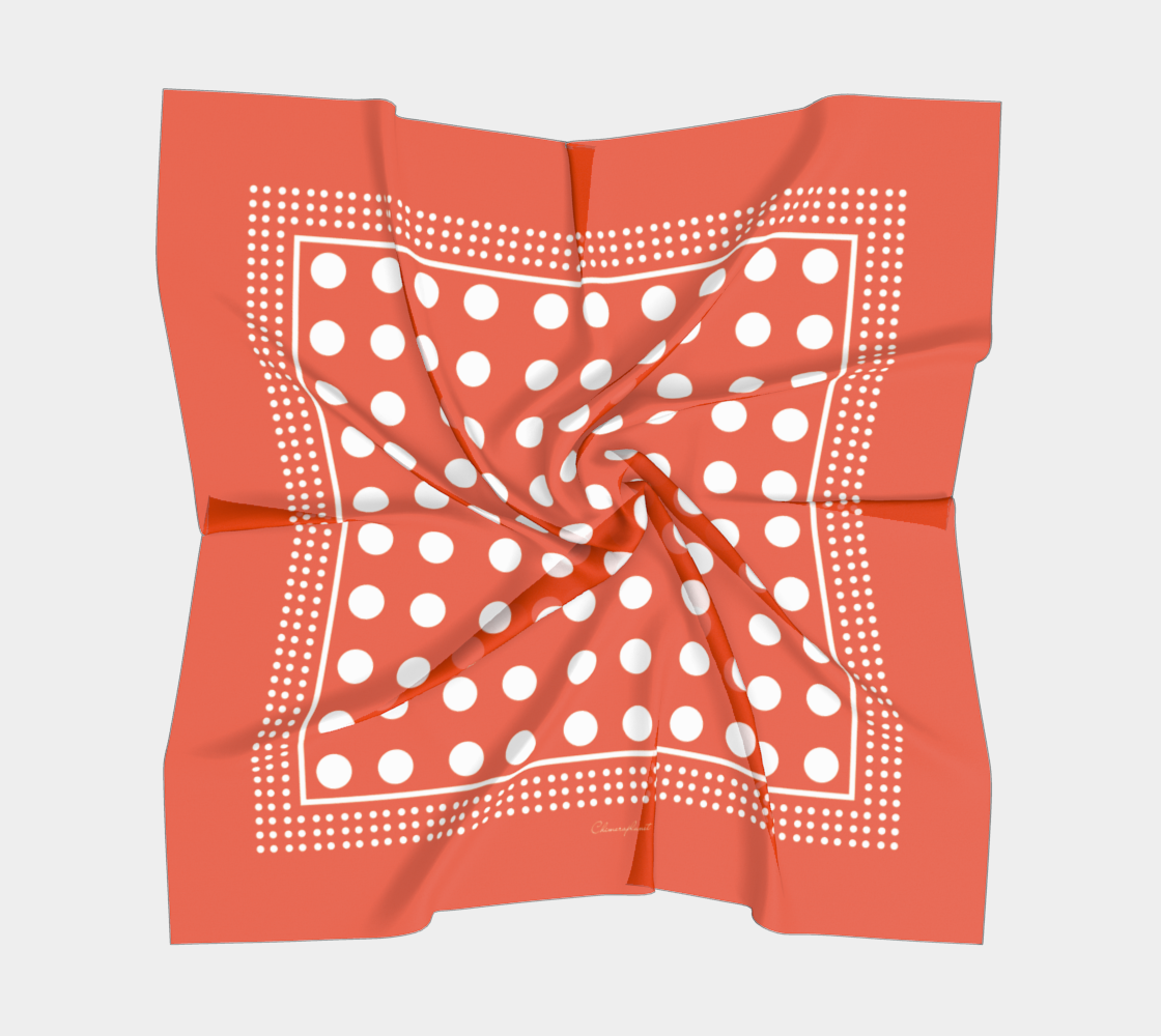 Dots. Orange Scarf