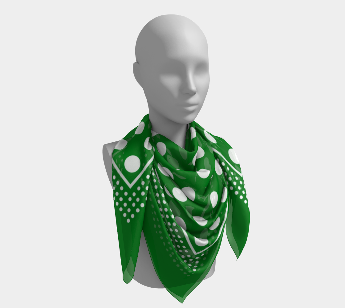 Dots. Green Scarf