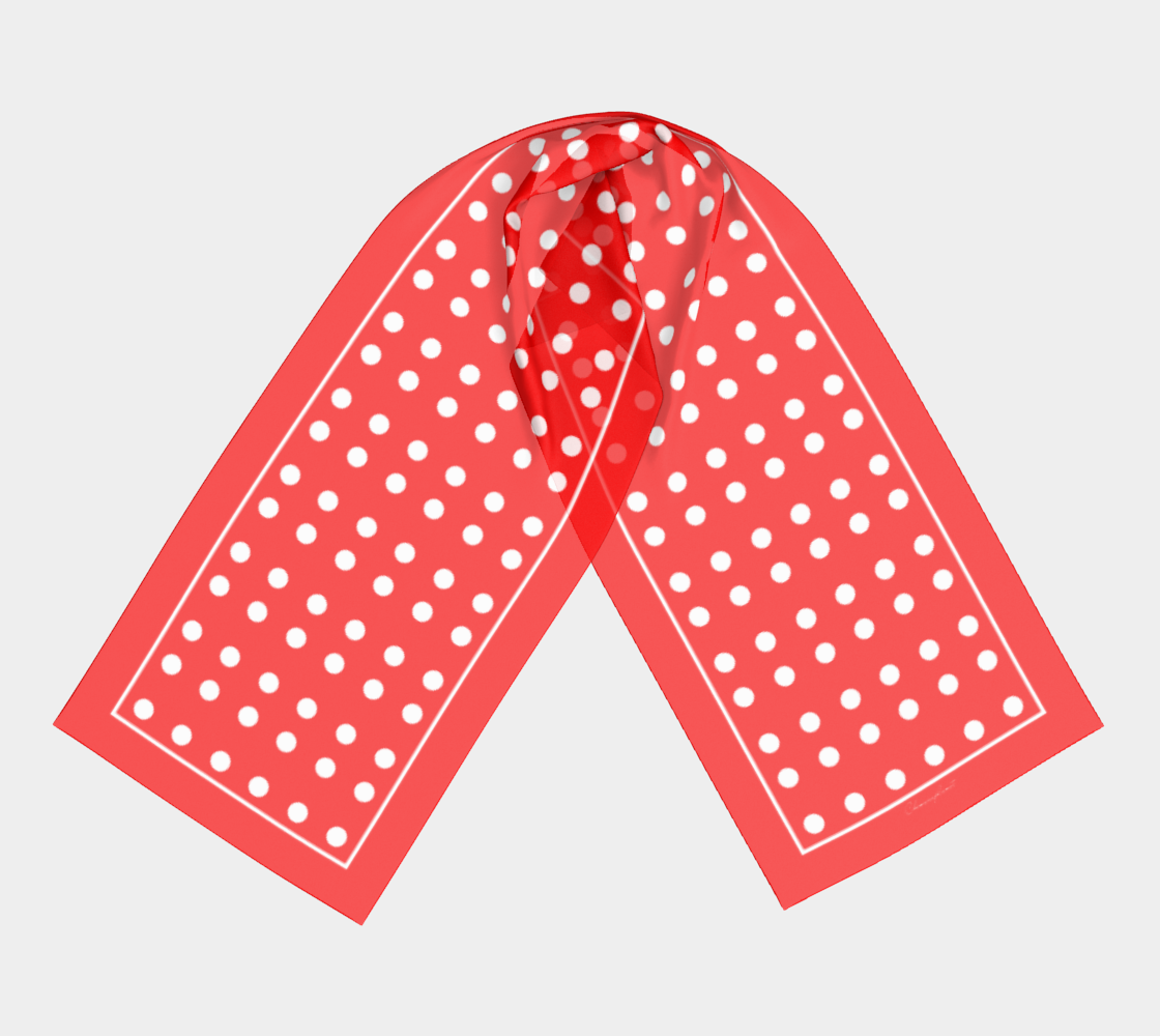 Circles. Red Long Scarf - Exclusive design by Art Mania!