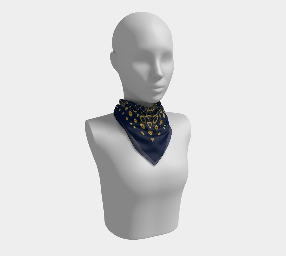 Deep Blue Abstract Scarf