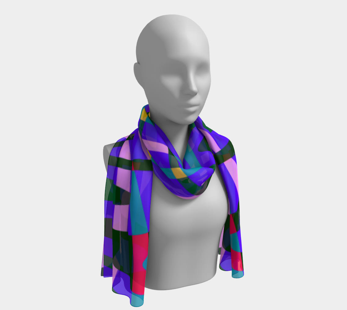 Tropical fest. Violet Long Scarf - Exclusive design by Art Mania!