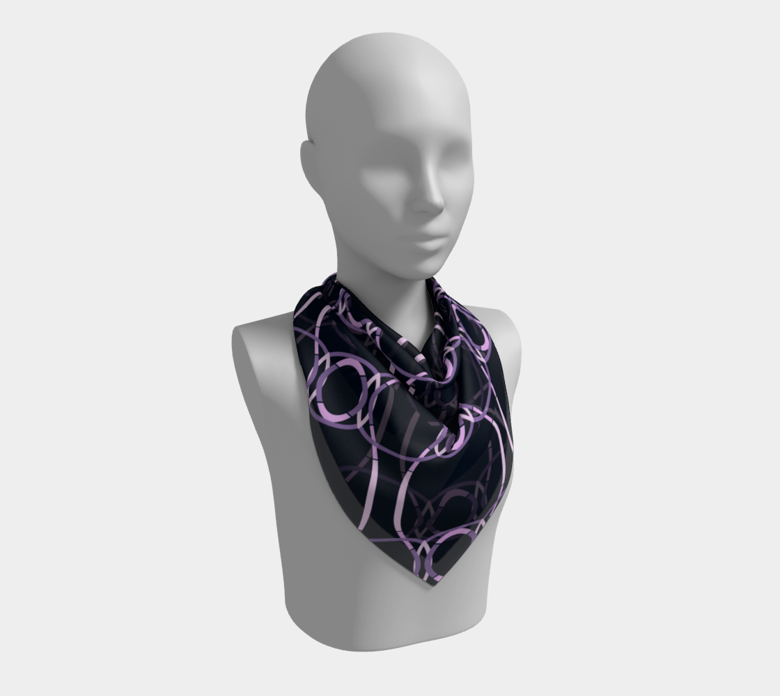 Colorful mosaic. Violet chains. Scarf