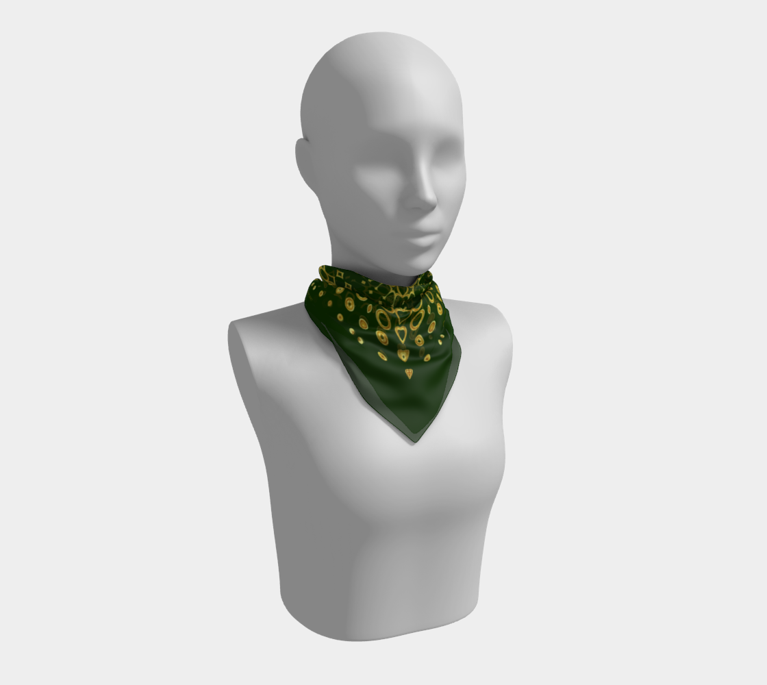 Green Abstract Scarf