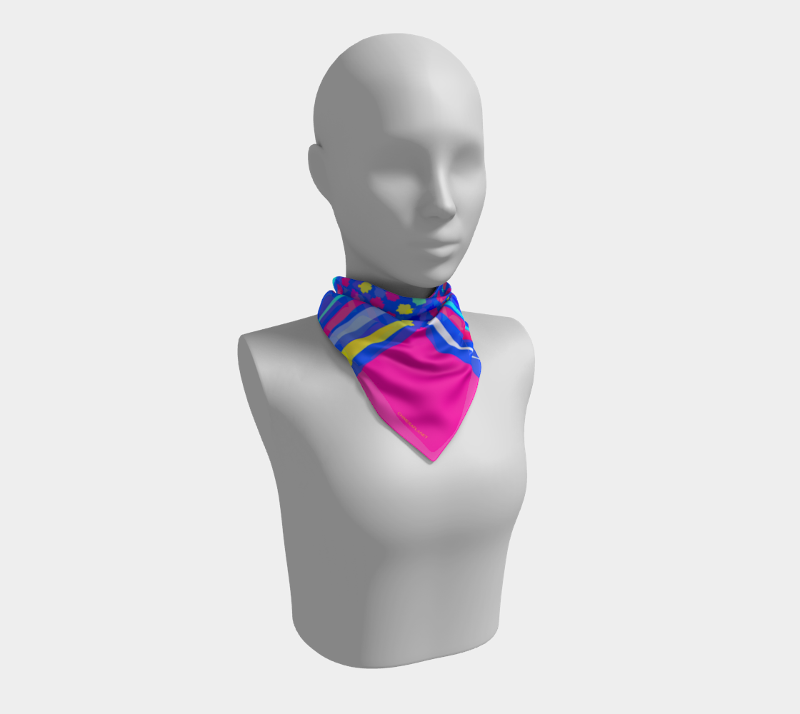 Funny colors. Pink/blue/yellow. Scarf