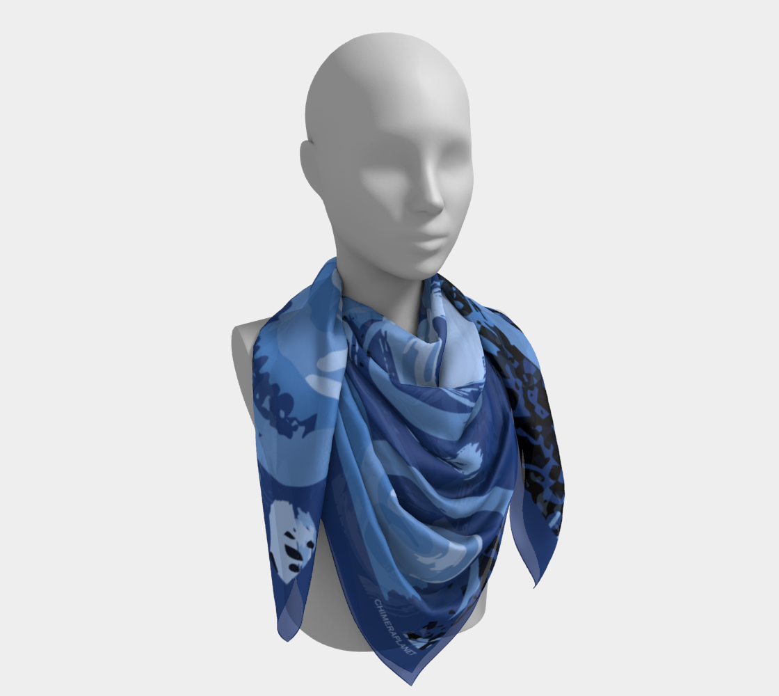 Deep blue. Square Scarf