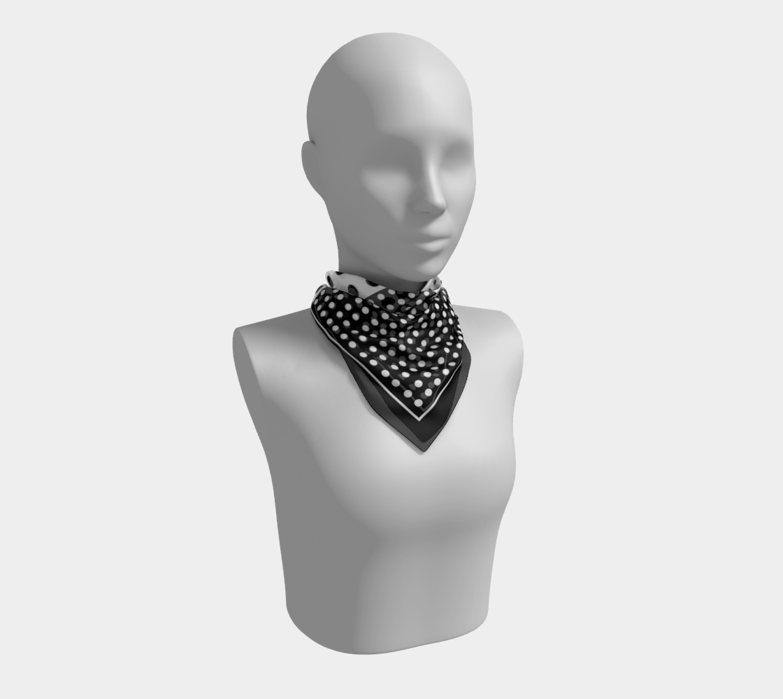 Dots. Black and White Scarf